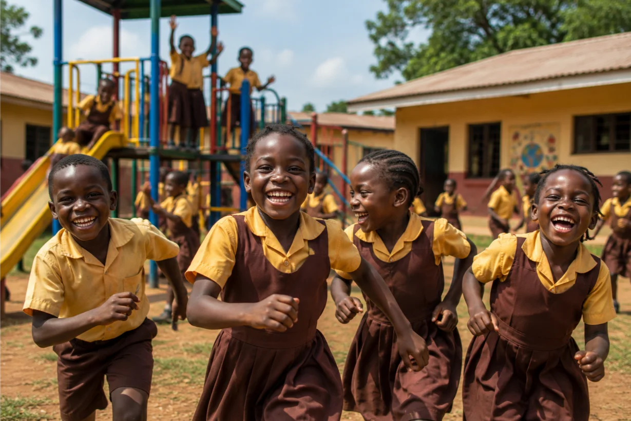 Children smiling and learning — JOMADA Educational Foundation